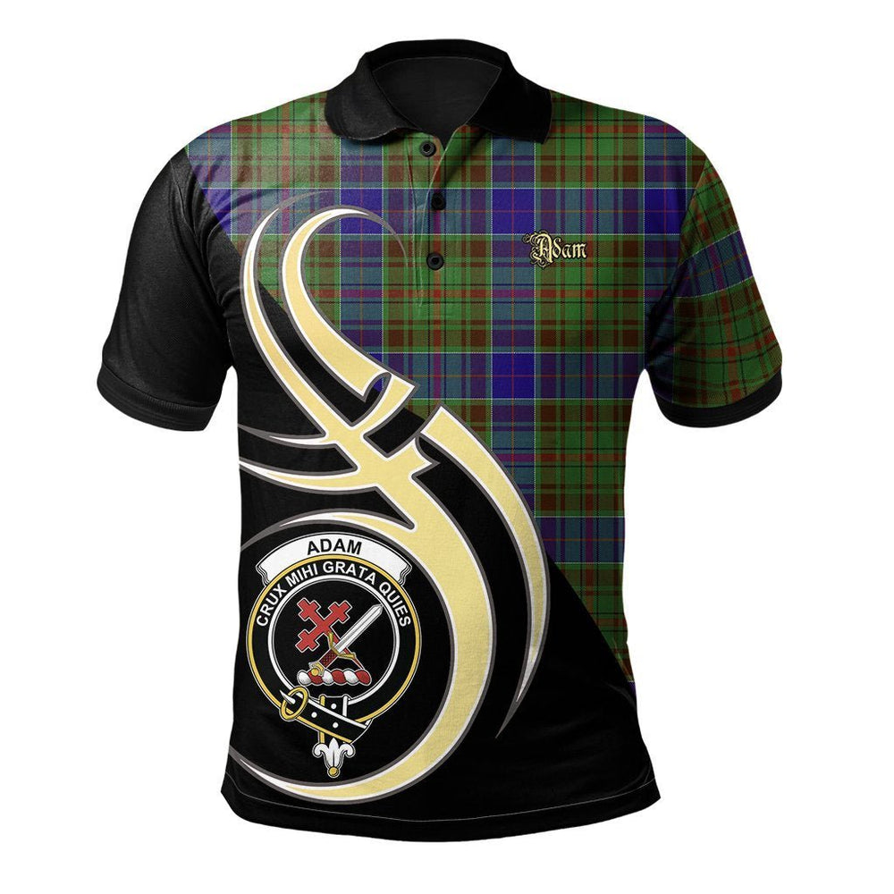 Clan Adam Tartan Polo Shirt - Believe In Me Style MC85 Adam Tartan Tartan Polo