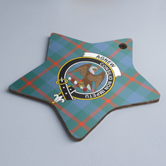 Clan Agnew Ancient Tartan Crest Star Ceramic Ornament VF35 Agnew Ancient Tartan Tartan Christmas