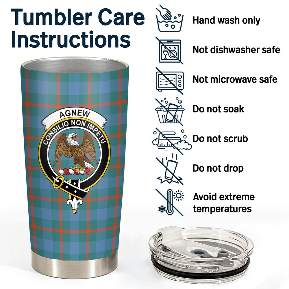 Clan Agnew Ancient Tartan Crest Tumbler WY76 Clan Agnew Tartan Today