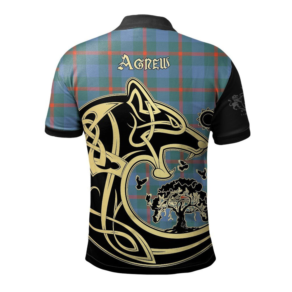 Clan Agnew Ancient Tartan Polo Shirt Viking Wolf VR46 Agnew Ancient Tartan Tartan Polo