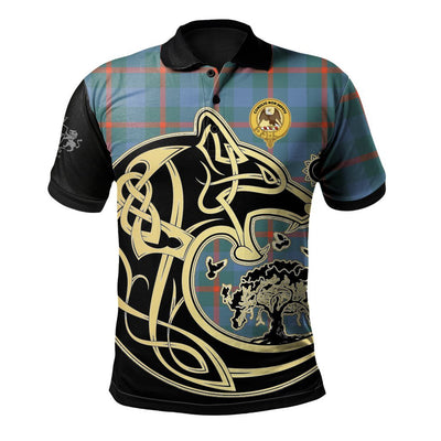 Clan Agnew Ancient Tartan Polo Shirt Viking Wolf VR46