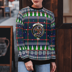Clan Agnew Modern Crest Tartan Christmas Ugly Sweater RF27 Agnew Modern Crest Tartan Tartan Ugly Sweater