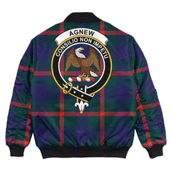 Clan Agnew Modern Tartan Crest Bomber Jacket MQ48 Agnew Modern Tartan Tartan Bomber Jacket