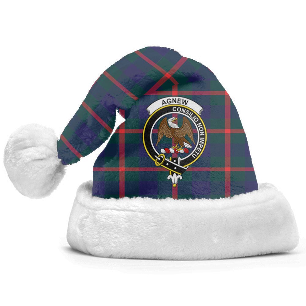 Clan Agnew Modern Tartan Crest Christmas Santa Hat BL27 Agnew Modern Tartan Tartan Santa Hat