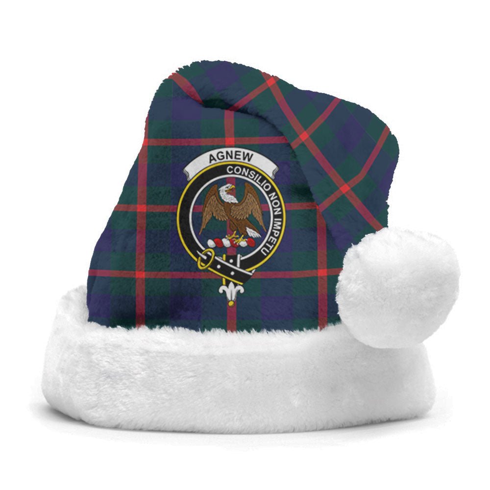 Clan Agnew Modern Tartan Crest Christmas Santa Hat BL27 Agnew Modern Tartan Tartan Santa Hat