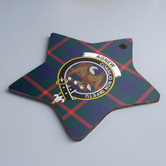 Clan Agnew Modern Tartan Crest Star Ceramic Ornament NK61 Agnew Modern Tartan Tartan Christmas