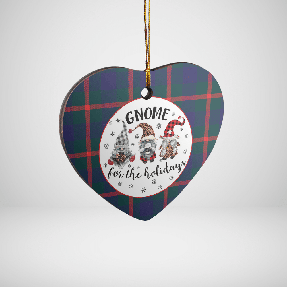 Clan Agnew Modern Tartan Gnome Heart Ceramic Ornament IE70 Agnew Modern Tartan Gnome Tartan Christmas