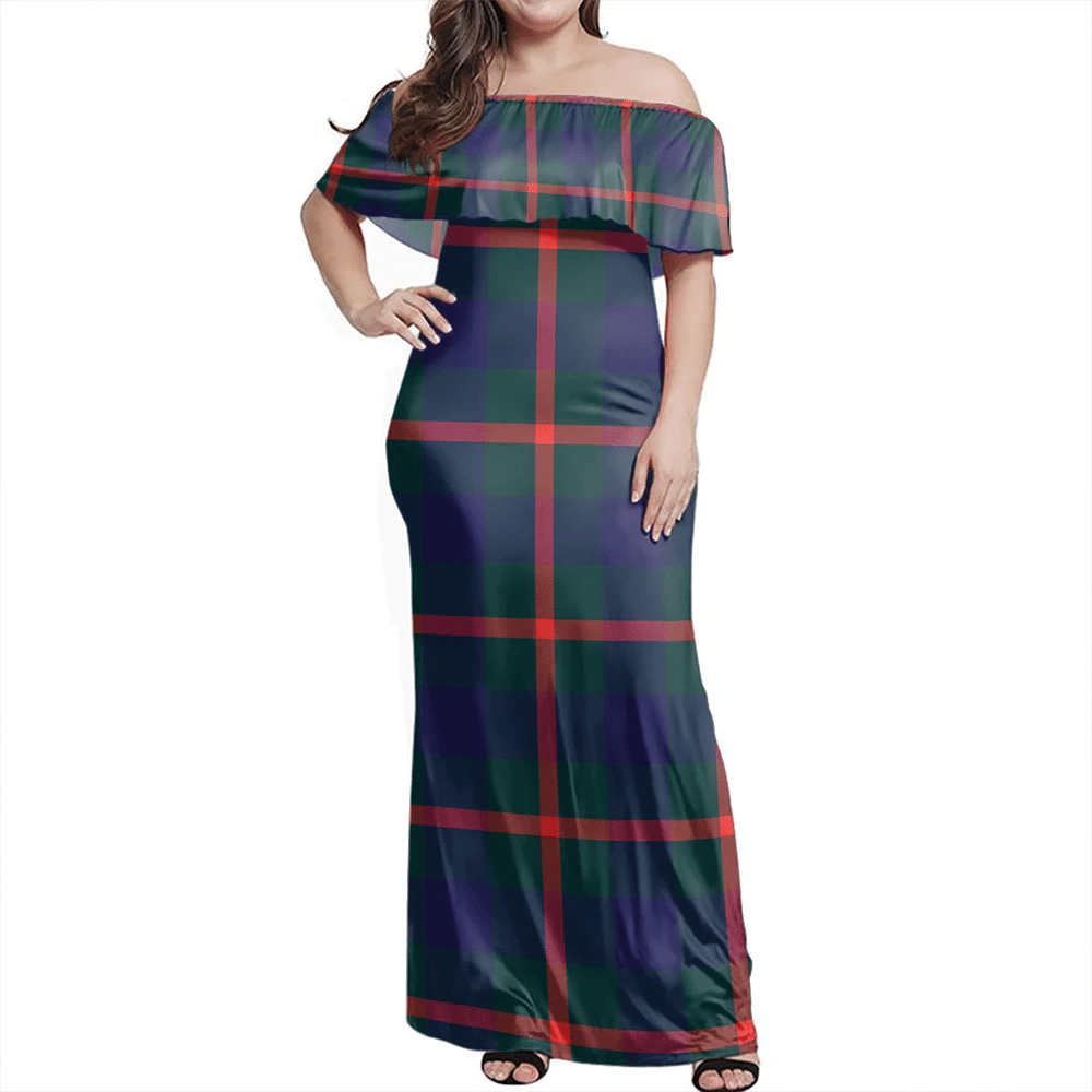 Clan Agnew Modern Tartan Hawaii Dress LN12 Clan Agnew Tartan Hawaii Dress