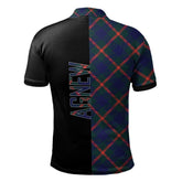 Clan Agnew Modern Tartan Polo Shirt Half of Me - Cross Style HH86 Agnew Modern Tartan Tartan Polo