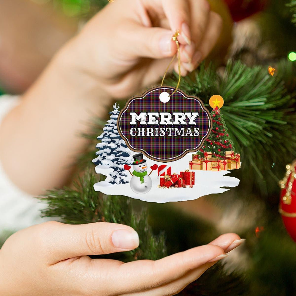 Clan Aikenhead "Merry Christmas" Tartan Acrylic Ornament AB27 Aikenhead Tartan Tartan Christmas