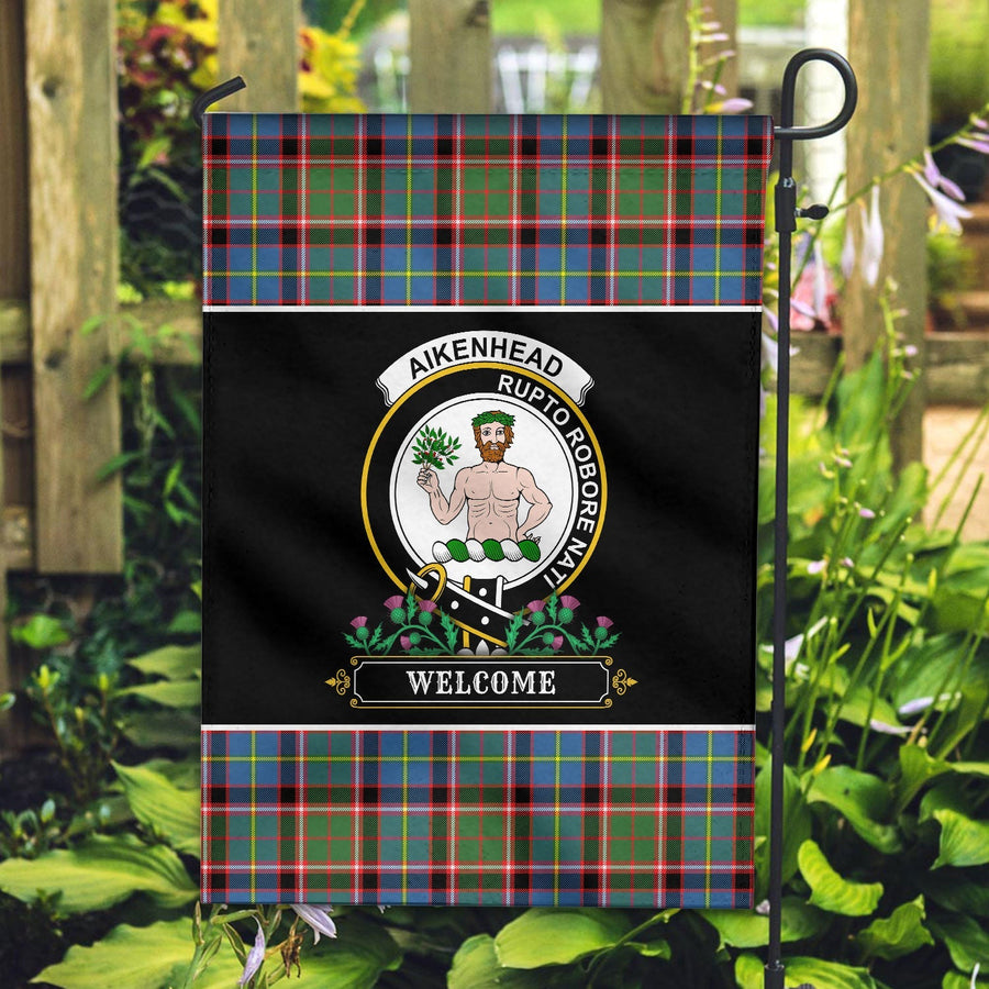 Clan Aikenhead Tartan Crest Garden Flag