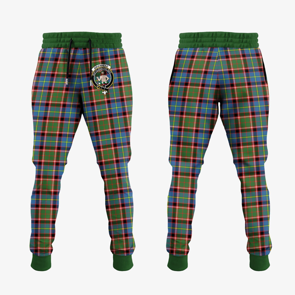 Clan Aikenhead Tartan Crest Jogger Sweatpants RV34 Clan Aikenhead Tartan Today