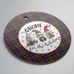 Clan Aikenhead Tartan Gnome Round Ceramic Ornament QY85 Aikenhead Tartan Tartan Christmas