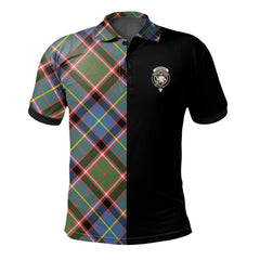 Clan Aikenhead Tartan Polo Shirt Half of Me - Cross Style OK58 Aikenhead Tartan Tartan Polo