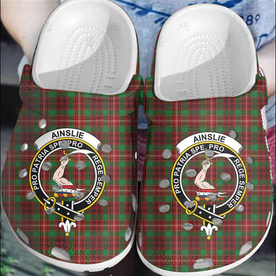 Clan Ainslie Tartan Crest Clogs Classic