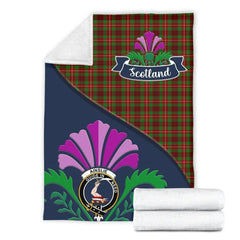 Clan Ainslie Tartan Crest Premium Blanket Thistle Style HY79 Clan Ainslie Tartan Today