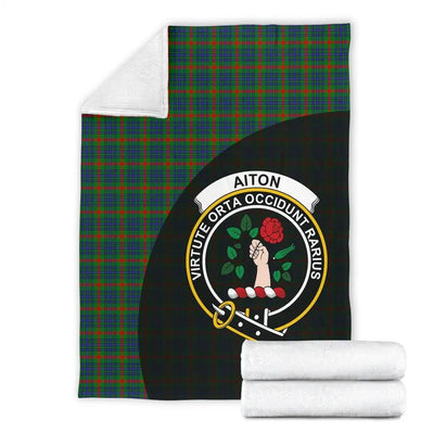Clan Aiton Family Tartan Crest Blanket 3 Sizes TS25