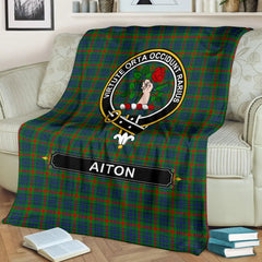 Clan Aiton Family Tartan Crest Blanket 3 Sizes ZP47 Clan Aiton Tartan Today