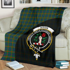 Clan Aiton Tartan Crest Blanket Wave Style EO97 Clan Aiton Tartan Today