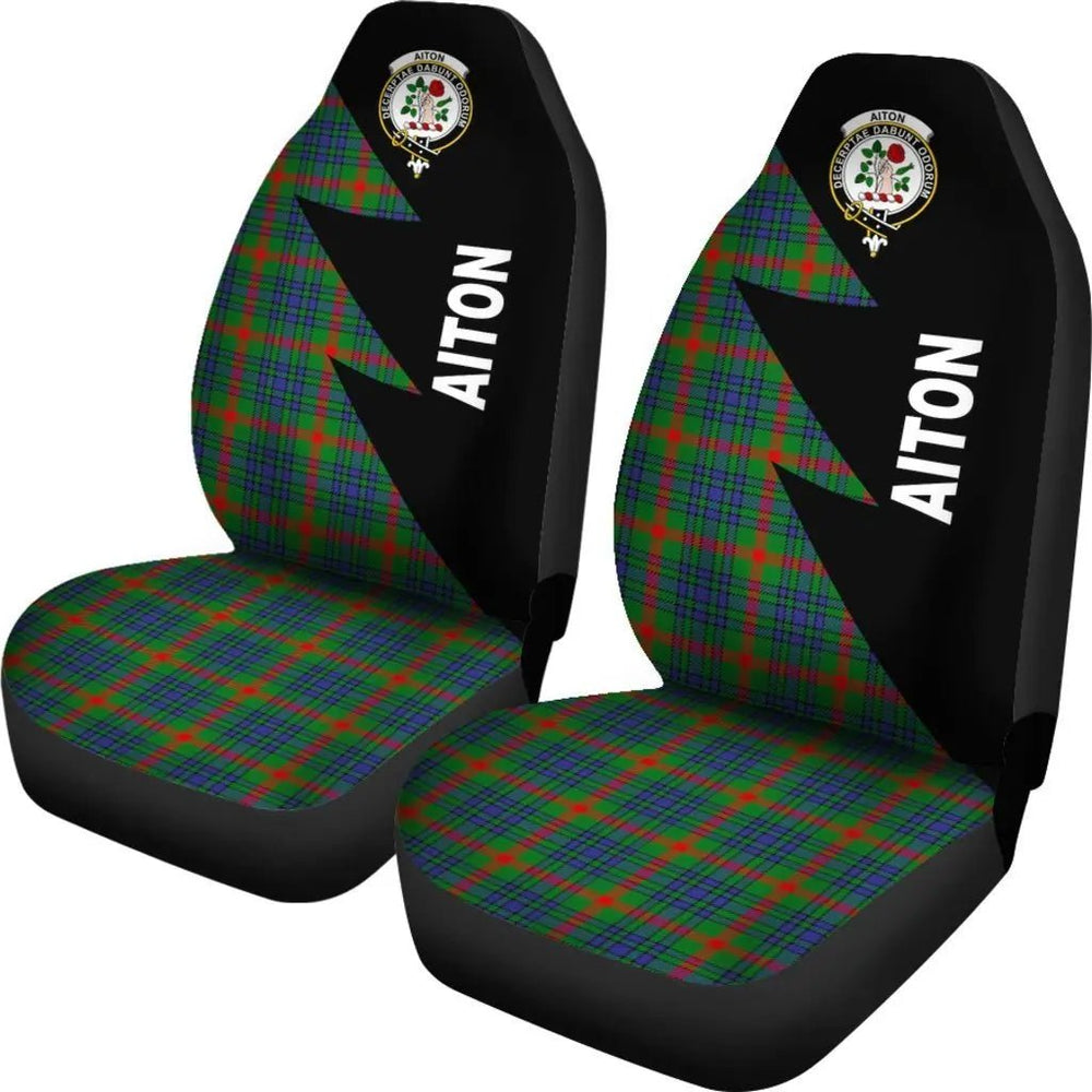 Clan Aiton Tartan Crest Flash Style Car Seat Cover GR32 Clan Aiton Tartan Today