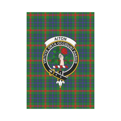 Clan Aiton Tartan Crest Garden Flag
