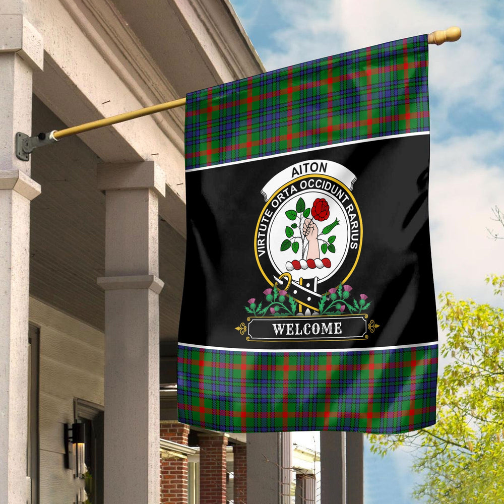 Clan Aiton Tartan Crest Garden Flag - Welcome XB18 Clan Aiton Tartan Today