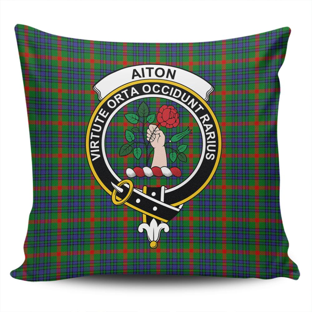 Clan Aiton Tartan Crest Pillow Cover JY25 Clan Aiton Tartan Today