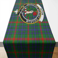 Clan Aiton Tartan Crest Table Runner Cotton MS87 Aiton Tartan Tartan Table Runner