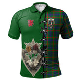 Clan Aiton Tartan Polo Shirt - Lion Rampant And Celtic Thistle Style UE20 Aiton Tartan Tartan Polo