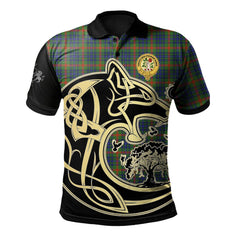 Clan Aiton Tartan Polo Shirt Viking Wolf MO53 Aiton Tartan Tartan Polo