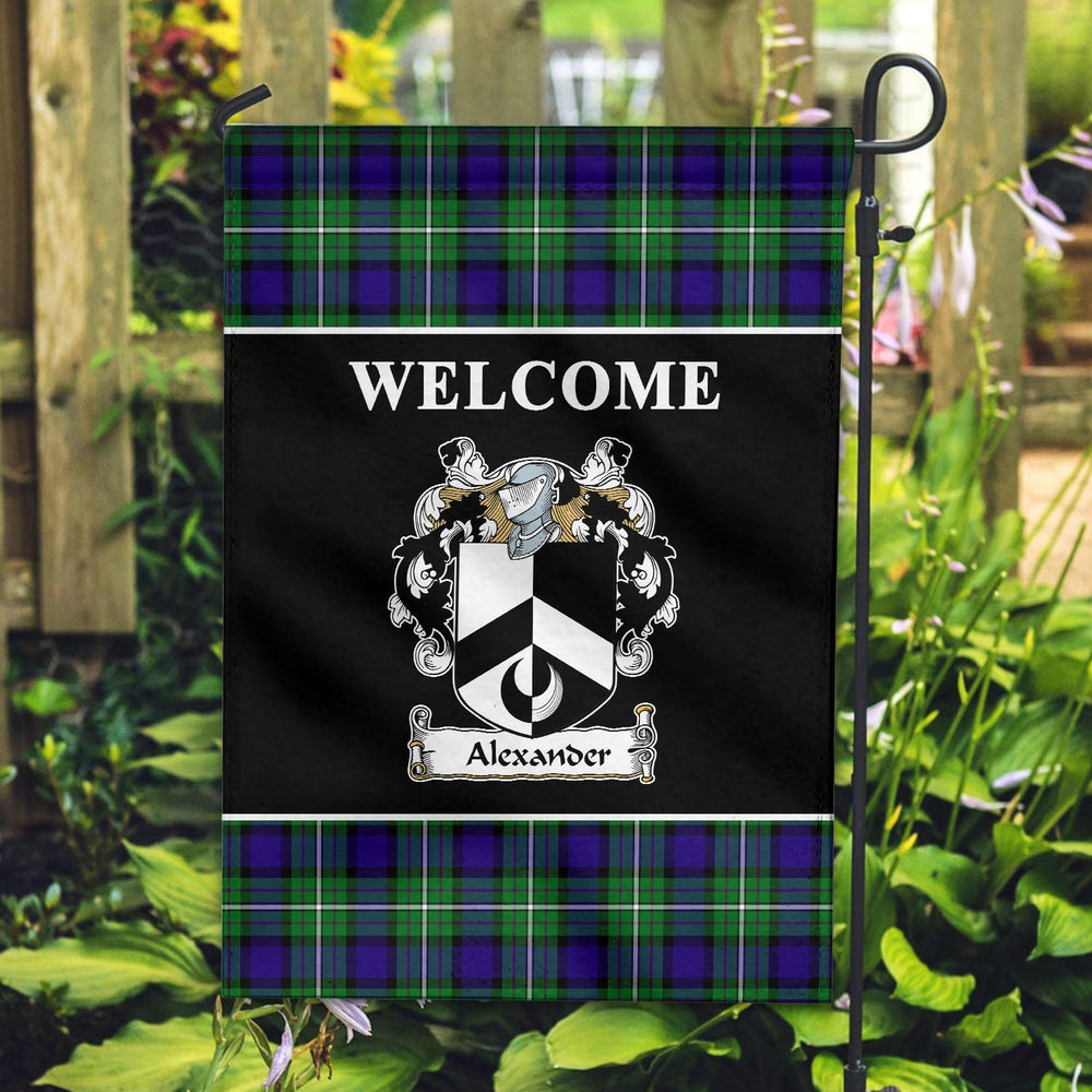 Clan Alexander Tartan Crest Black Garden Flag DP29 Clan Alexander Tartan Today