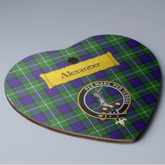 Clan Alexander Tartan Crest Heart Ceramic Ornament PH83 Alexander Tartan Tartan Christmas
