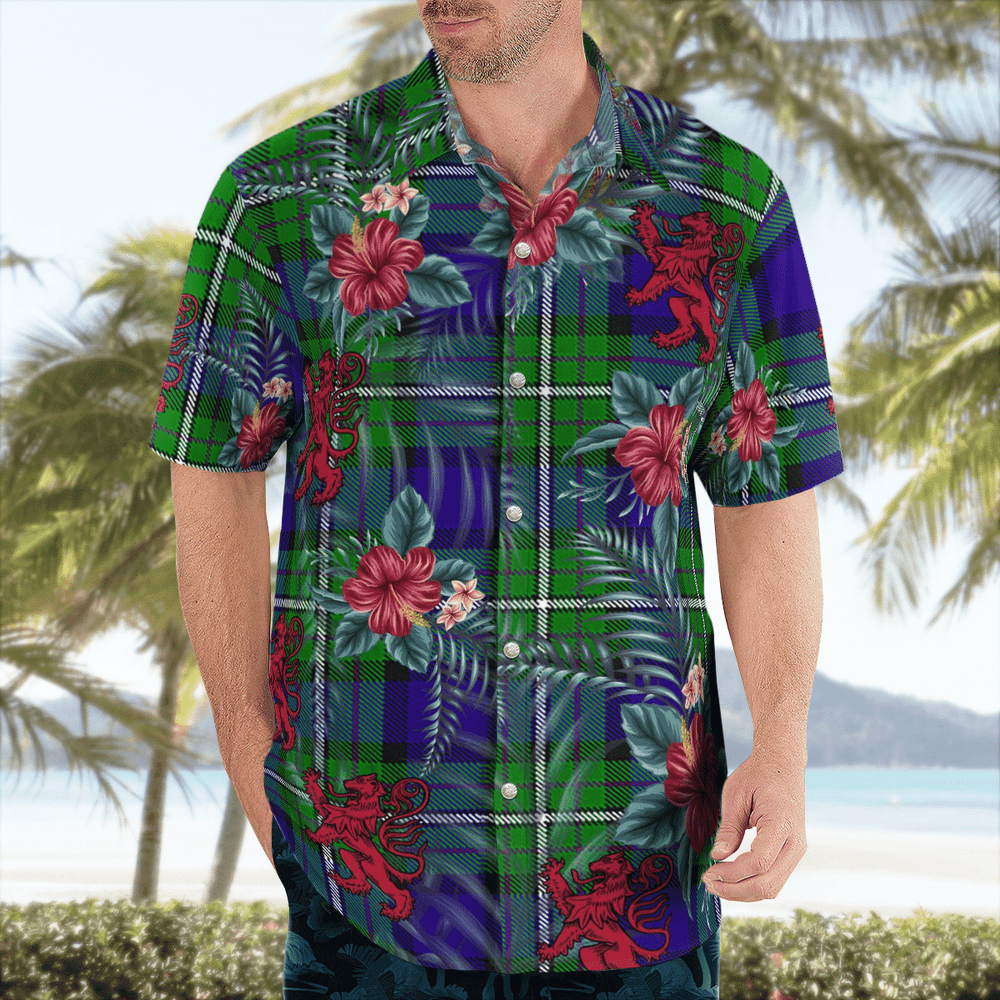 Clan Alexander Tartan Scottish Lion Hawaiian Shirt YM33 Alexander Tartan Tartan Hawaii Shirt