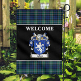 Clan Allan Tartan Crest Black Garden Flag DR83 Clan Hall Tartan Today