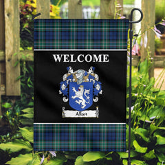 Clan Allan Tartan Crest Black Garden Flag DR83 Clan Hall Tartan Today