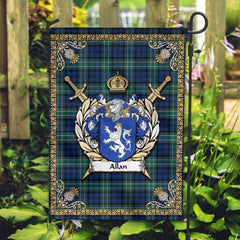 Clan Allan Tartan Crest Garden Flag - Celtic Thistle VR77 Clan Hall Tartan Today