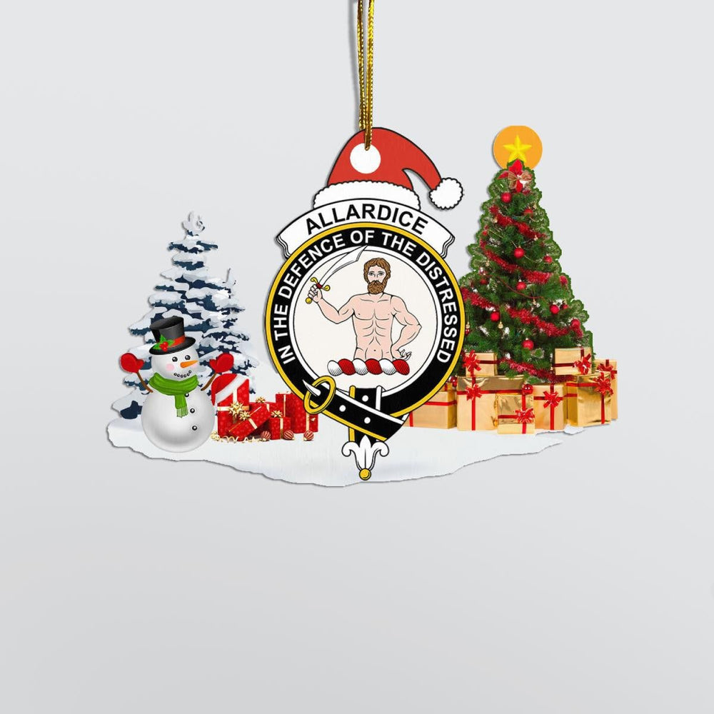 Clan Allardice Crest Tartan Acrylic Christmas Ornament KZ70 Allardice Tartan Tartan Christmas