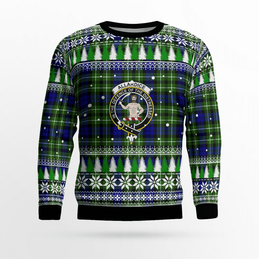 Clan Allardice Crest Tartan Christmas Ugly Sweater QO98 Allardice Crest Tartan Tartan Ugly Sweater