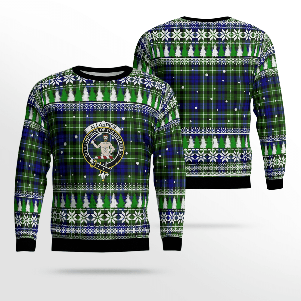 Clan Allardice Crest Tartan Christmas Ugly Sweater QO98 Allardice Crest Tartan Tartan Ugly Sweater