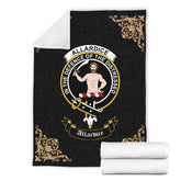 Clan Allardice Crest Tartan Premium Blanket Black WQ72 Clan Allardice Tartan Today