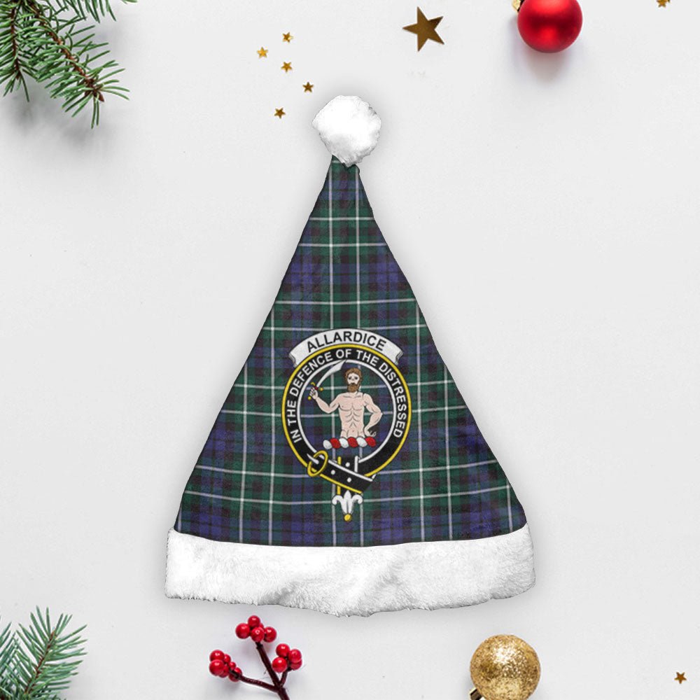 Clan Allardice Tartan Crest Christmas Santa Hat FY33 Allardice Tartan Tartan Santa Hat