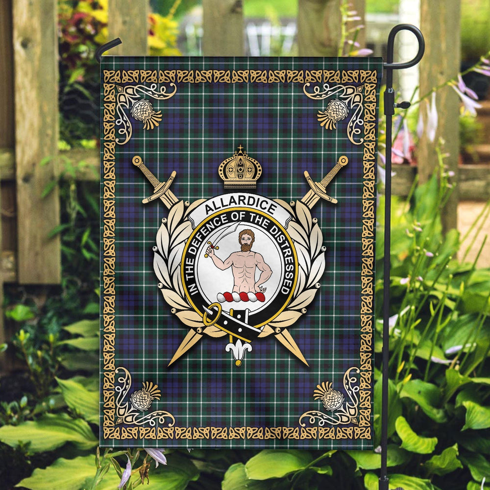 Clan Allardice Tartan Crest Garden Flag - Celtic Thistle UN92 Clan Allardice Tartan Today