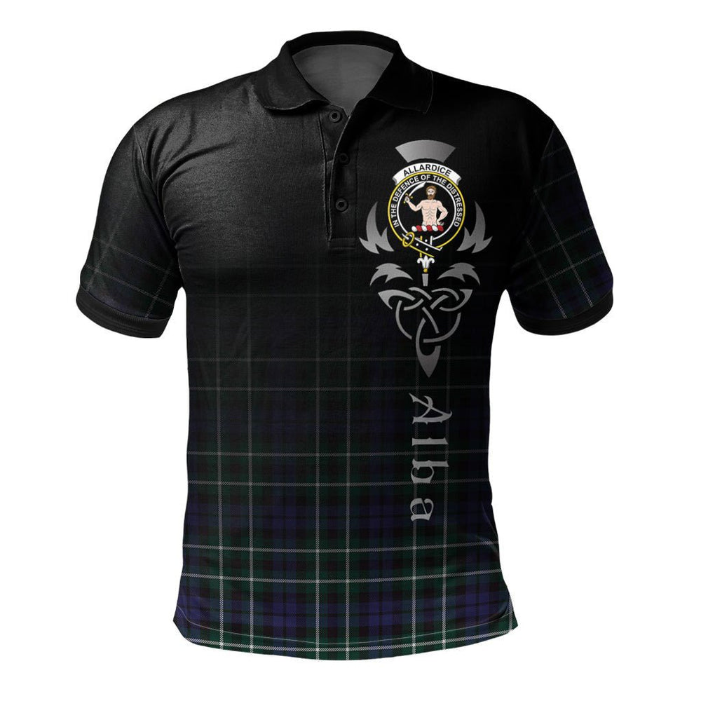 Clan Allardice Tartan Polo Shirt - Alba Celtic Style VG38 Allardice Tartan Tartan Polo