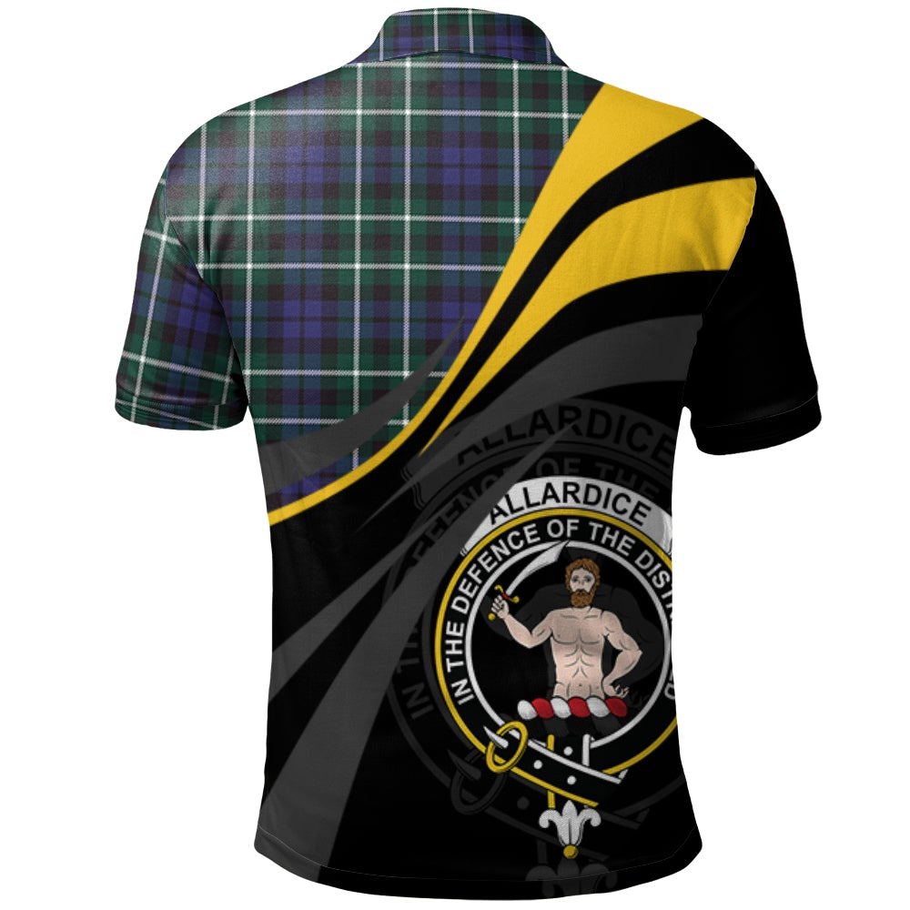 Clan Allardice Tartan Polo Shirt - Royal Coat Of Arms Style QE81 Allardice Tartan Tartan Polo