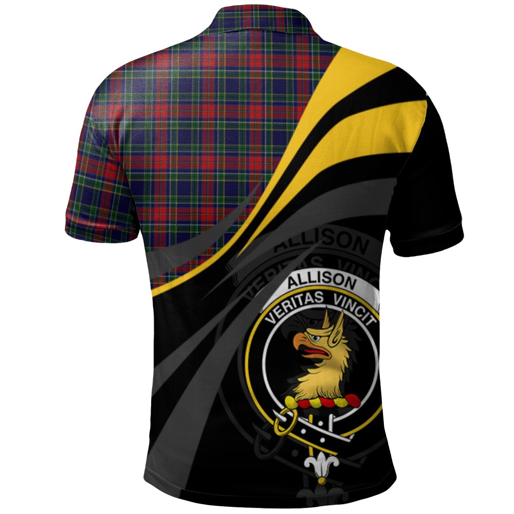 Clan Allison (1882) Tartan Polo Shirt - Royal Coat Of Arms Style XQ88 Allison (1882) Tartan Tartan Polo