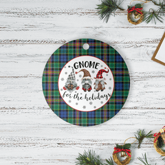 Clan Allison Tartan Gnome Round Ceramic Ornament BA71 Allison Tartan Tartan Christmas