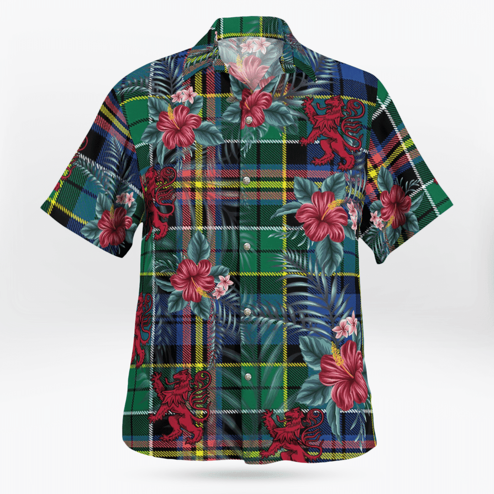 Clan Allison Tartan Scottish Lion Hawaiian Shirt LF79 Allison Tartan Tartan Hawaii Shirt