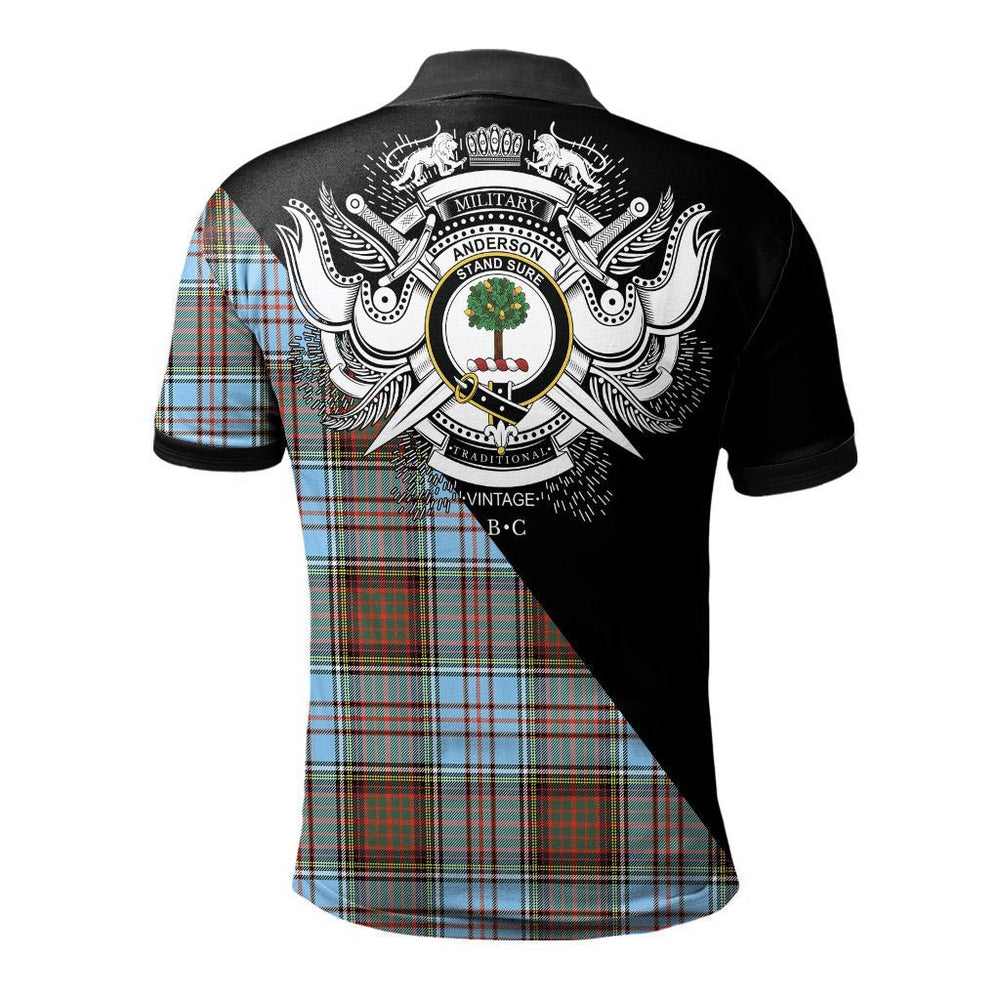 Clan Anderson Ancient Clan - Military Polo Shirt YR86 Anderson Ancient Tartan Tartan Polo
