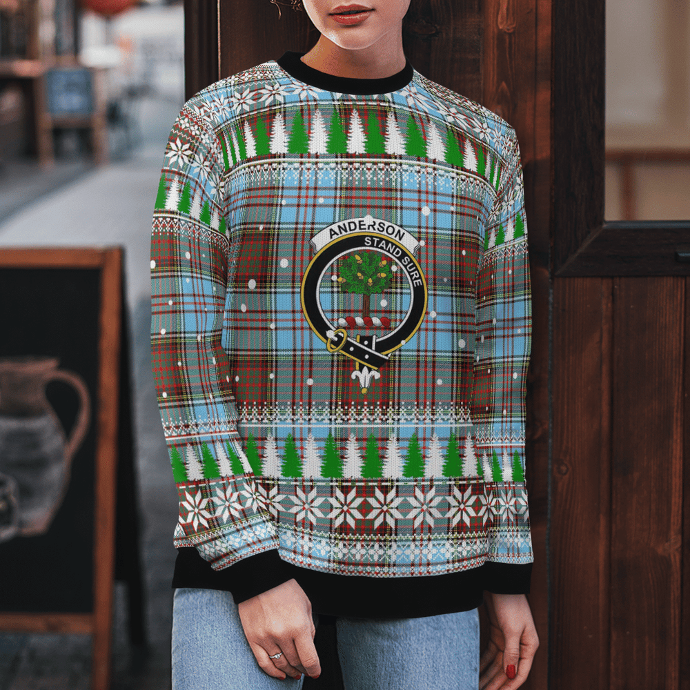 Clan Anderson Ancient Crest Tartan Christmas Ugly Sweater LY94 Anderson Ancient Crest Tartan Tartan Ugly Sweater
