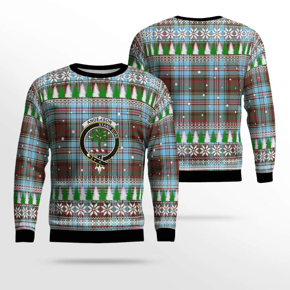 Clan Anderson Ancient Crest Tartan Christmas Ugly Sweater LY94 Anderson Ancient Crest Tartan Tartan Ugly Sweater